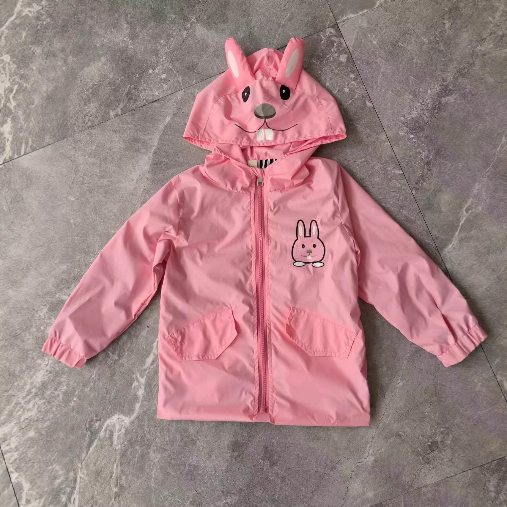 Dropshipping Korean-Style Long-Sleeve Jacket for Boys and Girls 2025 Children's Cartoon Hooded Windbreaker Baby Zip-Up Cardigan