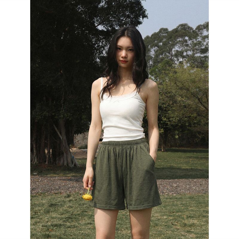 Super Soft Modal Cotton Ice Silk Shorts Sleepwear for Women, New Summer Style, Loose Fit, Plus Size, Can Be Worn Outside, Solid Color Home Pants