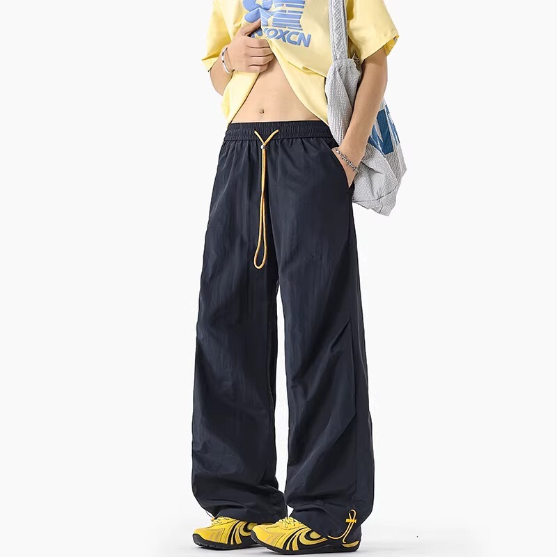 2026 Summer Thin Loose Straight Casual Pants for Men, Teenagers, and Couples, Versatile American-Style Sports Workwear Long Pants