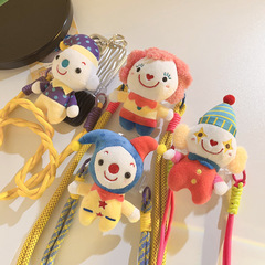 學生ins卡通小丑玩偶公仔掛飾吊墜斜跨鏈馬戲團背夾diy通用手機殼