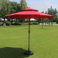 Зонт Iron Double Top Center Pillar, бордовый (включая основание)