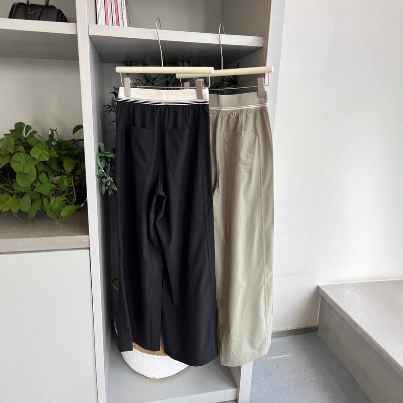 2025 Spring and Autumn New Swift Wide Waistband Lettered Yoga Sports Casual Straight Woven Wide-Leg Pants 2025 Spring and Autumn New Swift Wide Waistband Lettered Yoga Sports Casual Straight Woven Wide-Leg Pants