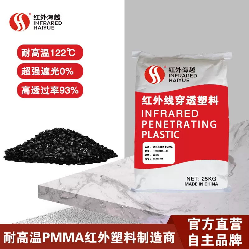 耐高温122度PMMA红外塑料 新能源汽车感应部件专用高透红外线塑料