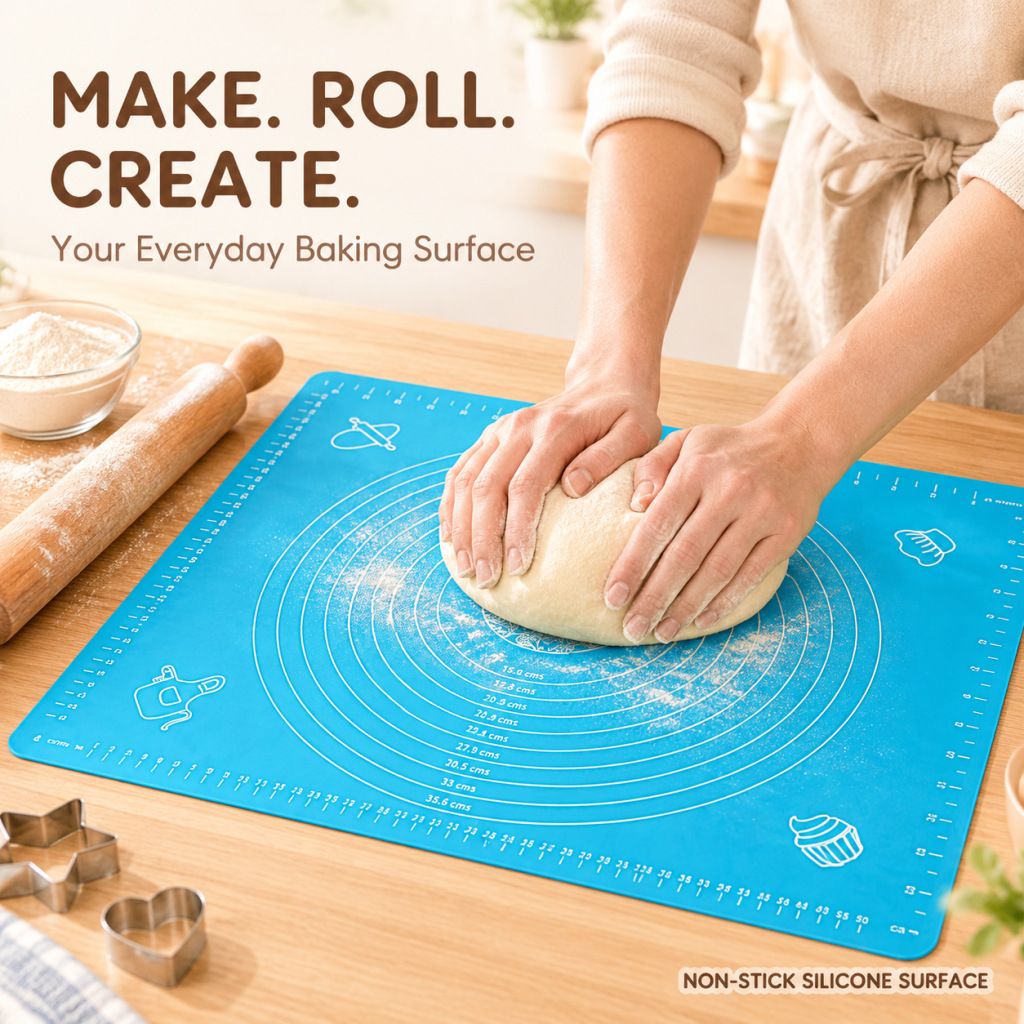 Thickened silicone kneading mat, food-grade silicone mat, baking mat, dough rolling mat, multi-purpose mat