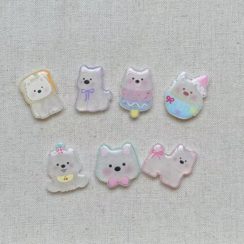 Small acrylic materials set handmade, cartoon accessory, new collection, DIY