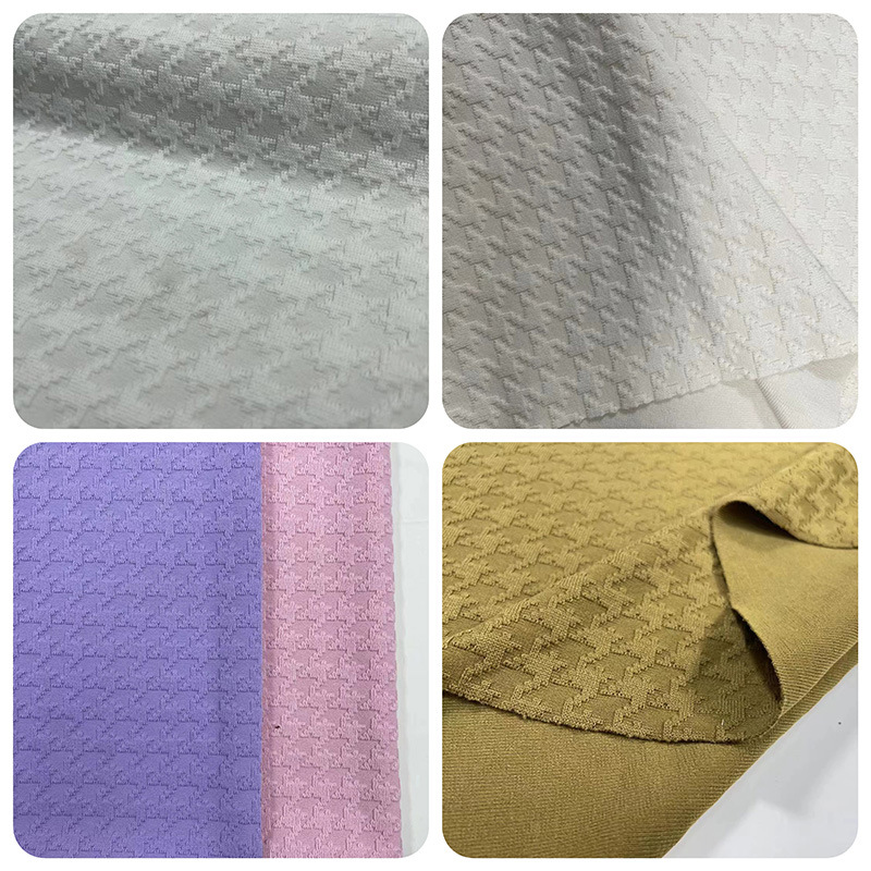 春夏新款移圈提花面料 时尚针织肌理凹凸泡泡布料连衣裙上衣