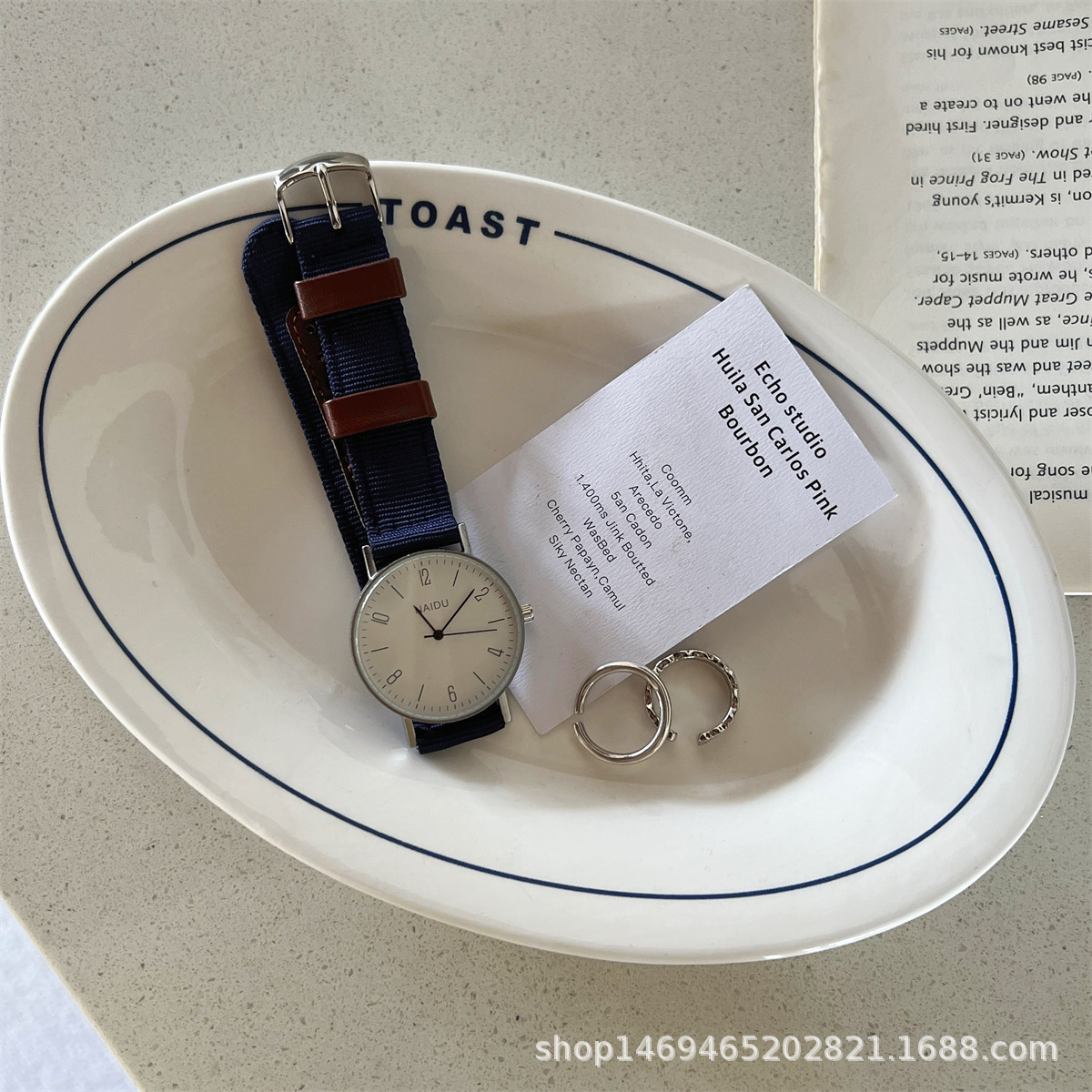 New simple student niche round civil servant exam watch women's junior high school couple canvas watch boys