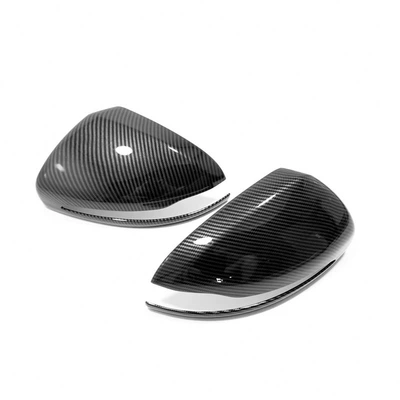 Suitable for 16-20 Mercedes-Benz GLC carbon fiber rearview mirror cover 200 modification 260 300L rearview mirror cover protection (Şüşə kənarı xromları/moldingləri) - 16-21-glc-all-inclusive-rearview-mirror-decorative-cover-carbon-fiber-pattern-adhesive-type