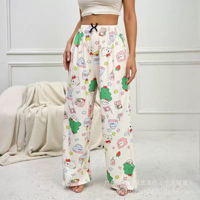 Hello Kitty, тонкие брюки для отдыха, оверсайз, корейский стиль, прямые поставки из фабрики