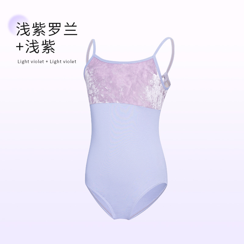 Ropa de baile para niños, ropa de práctica, tirantes para niñas, ropa de una pieza, ropa de gimnasia, prueba de danza china, ropa de yoga de terciopelo