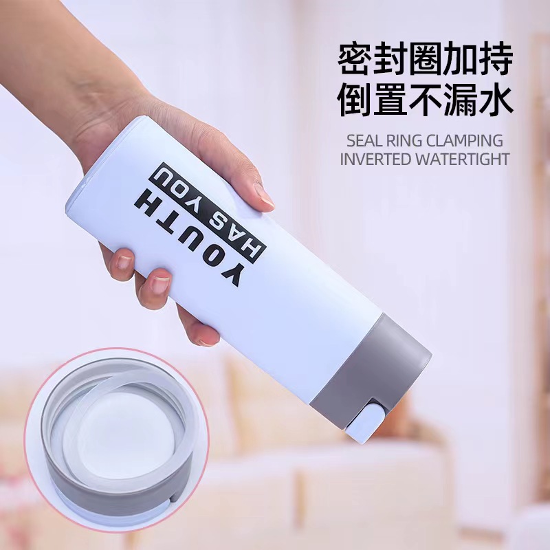 Taza de vidrio de doble capa multicolor, con funda de plástico sellada, para exteriores, negocios con logo.