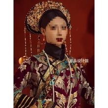 清宫旗头皇后朝服钿子朝冠如懿传延禧攻略头饰剧组道具钿帽帽子