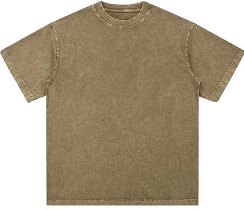 Transfronterizo europeo y americano pesado copo de nieve frito algodón retro lavado y viejo OVERSIZE camiseta de manga corta personalizada de marca de moda de bricolaje