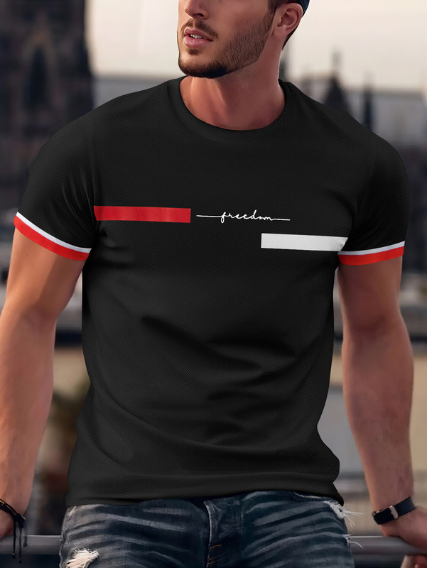 Amazon クロスボーダー新ラウンドネックプリント夏プリント半袖カジュアルスポーツ Tシャツメンズ 3D デジタル服|undefined