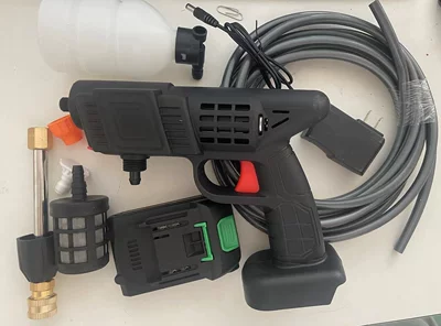 Portable lithium battery car washing machine wireless car water gun household rechargeable Lithium high pressure car washing machine wholesale (Portable car washer) - 12v-one-electric-charge-5-m