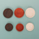 miniature simulation round wooden tray primary color brown plate model scene diy creative decorative accessories props