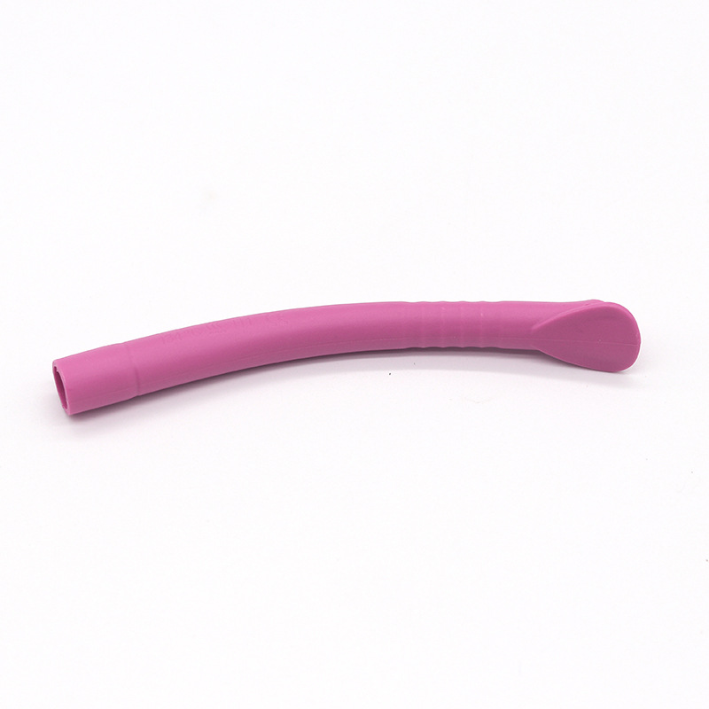 Boca plana desechable dental tubo de succión de paja fuerte pato boca plana paja curvada consumibles orales paja fuerte 50 unids/bolsa