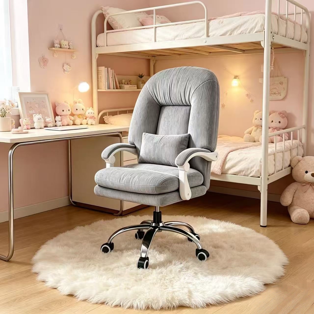 Dormitorio silla de computadora hogar cómodo reclinar silla de deportes eléctricos silla de ancla con pedal almohada de cintura silla de elevación de oficina