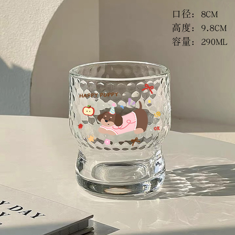 インガラスハイエンドコーヒーカップニッチクリエイティブ漫画家庭用ウォーターカップ女子学生アイスアメリカンミルクカップ|undefined