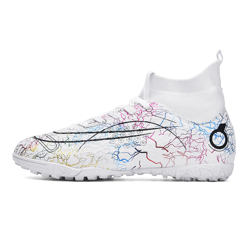 Transfronterizos nuevos zapatos de fútbol FGTF zapatos de hombre y mujer Transpirable High-top uñas largas AG uñas rotas zapatos de fútbol zapatos de entrenamiento de interior