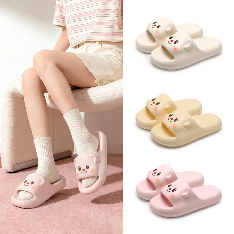New Cartoon Cute Slippers for Indoor Bathroom Use, Non-Slip Slippers for Summer, New Style That Won'T Smell Like Feet