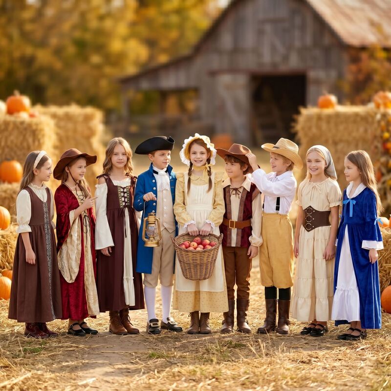 Medieval Retro Cosplay Kidsren's Costumes Halloween Carnival European Costumes Palace Costumes