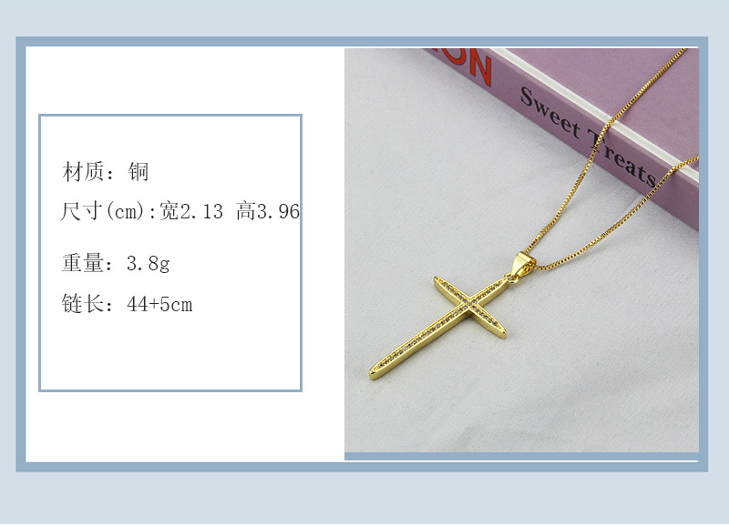 European and American Ins Religious Series Combination Necklace Female Copper-Plated Gold Simple Cro