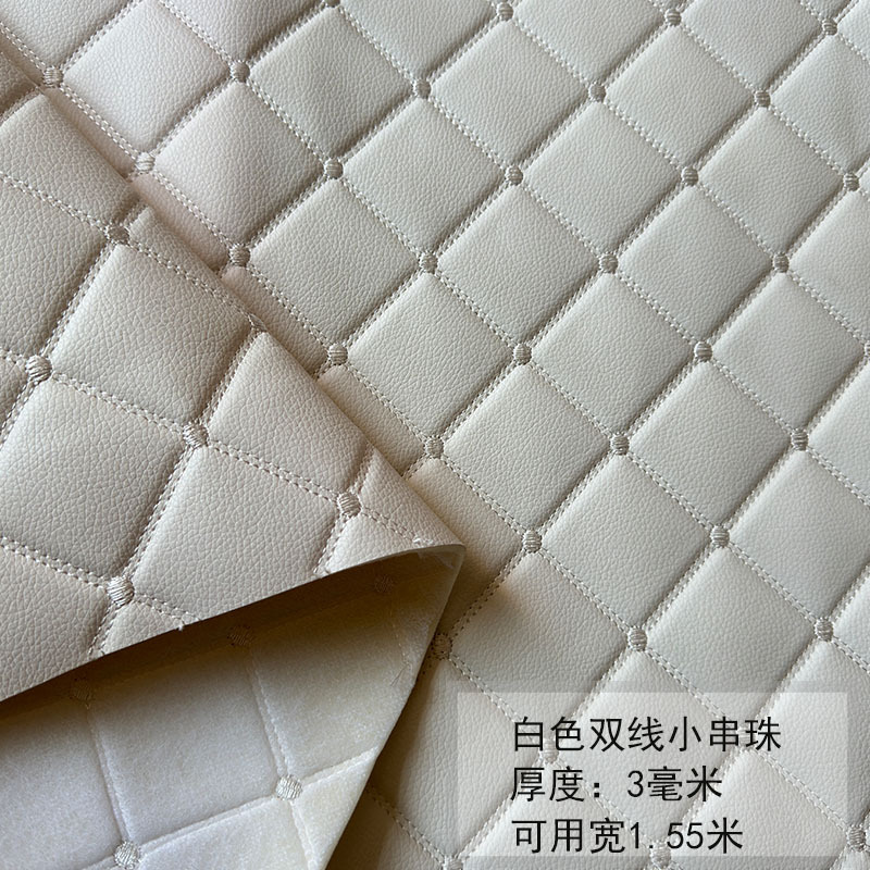 Lingge bordado cuero en relieve estampado cuero cuero artificial cubierta del volante PU tela de cuero equipaje muebles cuero image 10