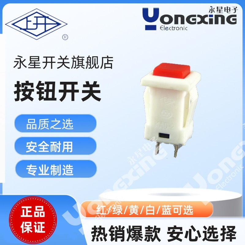 厂家直销上海永星 KAD2  方形长按钮单极自锁无灯工业开关