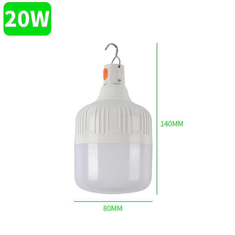 LED recargable Luz de bulbo puesto de mercado de noche de iluminación del hogar apagón luz de emergencia acampar al aire libre bombilla de iluminación