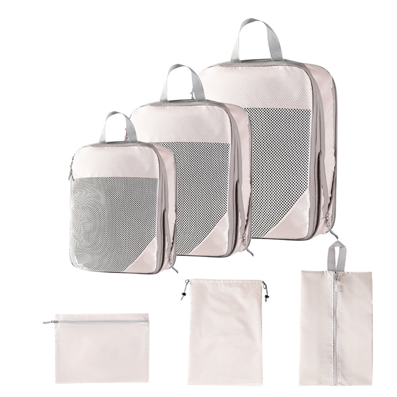 Compression Travel Storage Bag Set, Luggage Organizer, Portable Mesh Compressible Hand-Held Storage Bag