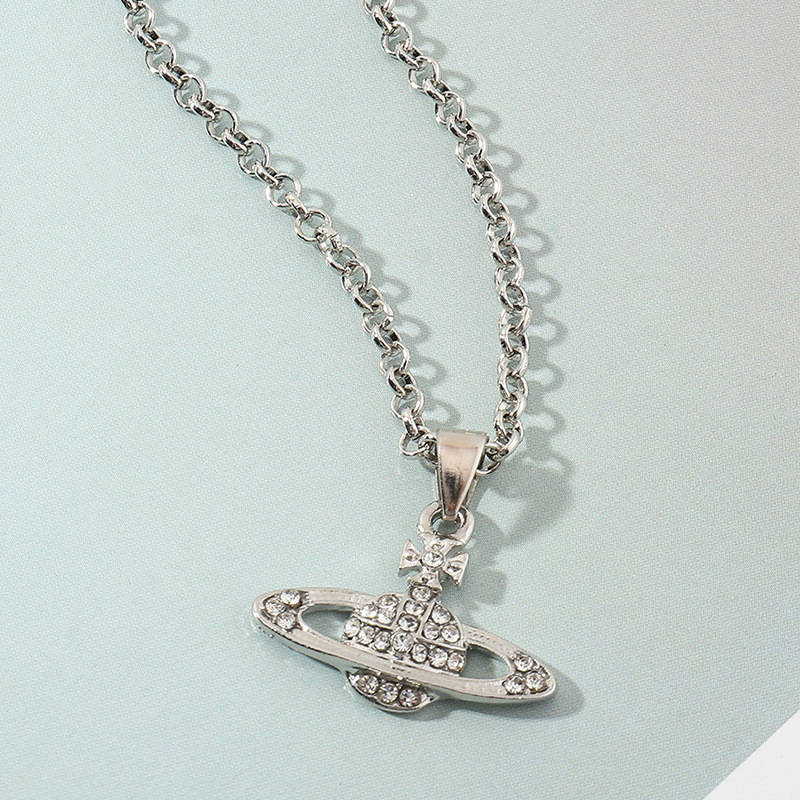 Xiempers collar de cadena de Saturno de alta calidad planeta colgante Cadena de clavícula estilo chica caliente estrella hueso cadena dulce estilo fresco Accesorios