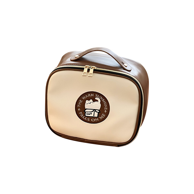 Bolsa de cosméticos bolsa de almacenamiento de cosméticos de partición de gran capacidad bolsa de lavado de viaje bolsa de almacenamiento de cepillo de maquillaje portátil impermeable para mujer