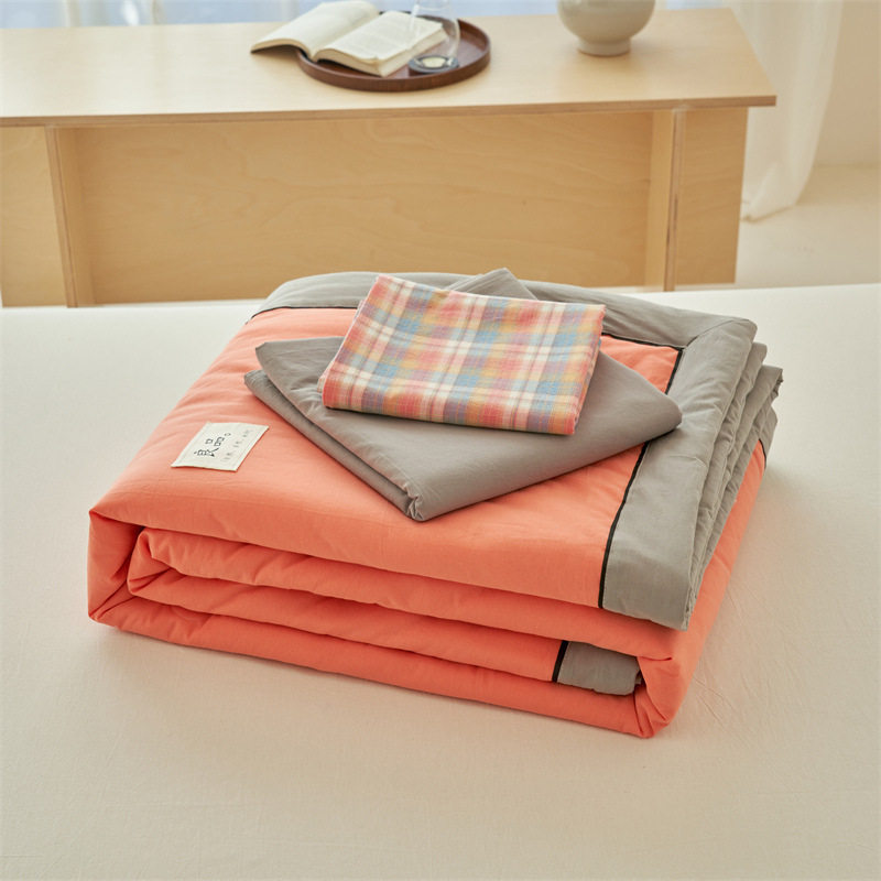 Edredón de aire acondicionado de algodón edredón fresco de verano edredón individual lavable a máquina en verano edredón de verano dormitorio de estudiantes edredón delgado núcleo 3