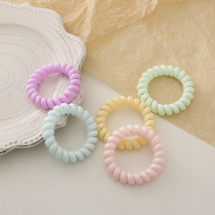 Spring Series Women's Braided Hair Rope Ponytail Simple Elegance Ins High Elastic Rubber Band Hair Accessory Phone Cord Hair Ring