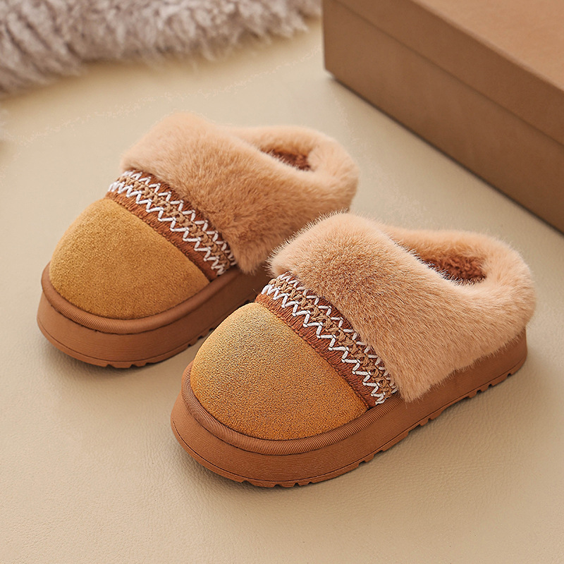 Cross-Border Popular Children's Cotton Shoes Amazon Best-Selling Boys' Warm Indoor Home Baotou Cotton Slippers
