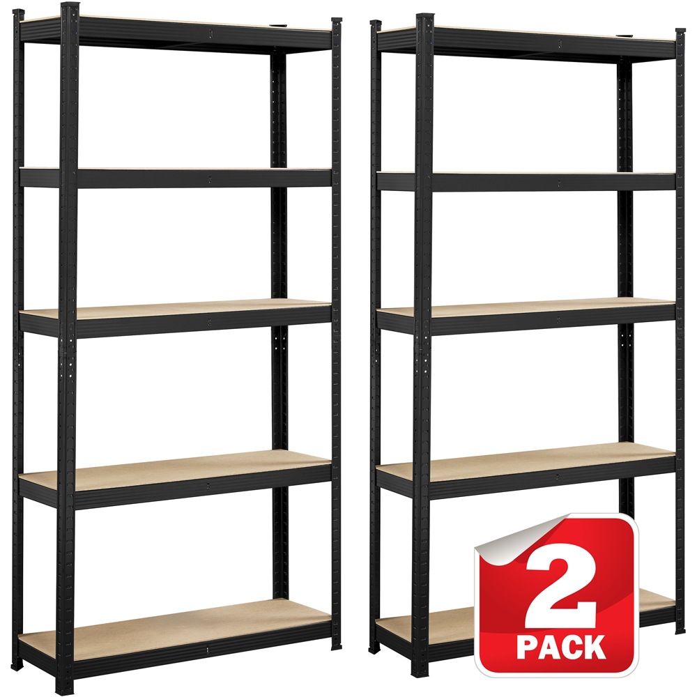 Costoffs 5 Tier Metal Storage Shelving Units 2pcs Estante de almacenamiento de metal