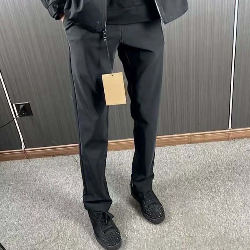 Spring and Autumn Trendy Versatile Casual Pants High-End Dress Pants Men's Casual Black Straight-Leg Trousers Commuting Drape Business Pants