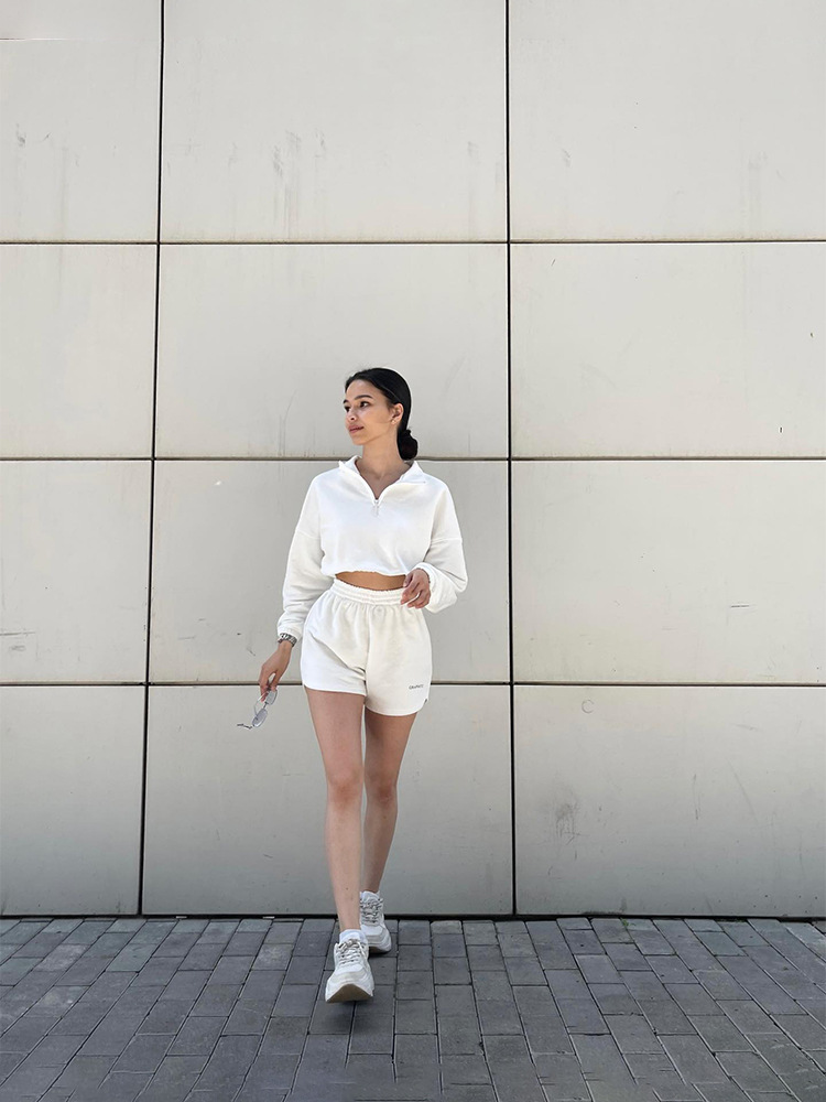 500g Weight Long Sleeve Sleeve Length Polyester Fabric Type Shorts Co-ord Set Sets Type 2 Pieces Set Quantity Casual, Daily, Sports Occasion Turtleneck Neckline Regular Fit Fit Type Solid Color Pattern Spring, Autumn Season Women's Gender Zipper Design Simple Style Style Casual Daily Sports Women's Simple Style Solid Color Polyester Zipper Shorts Co-ord Set Shorts Sets 7