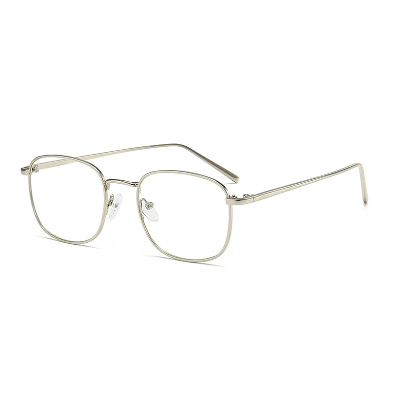 Versatile Minimalist With Love Camp, Same Style As The Banquet, Gold Wire Glasses Elegant Men's Retro Square Frame, Blue Light Blocking, Can_voghion.com