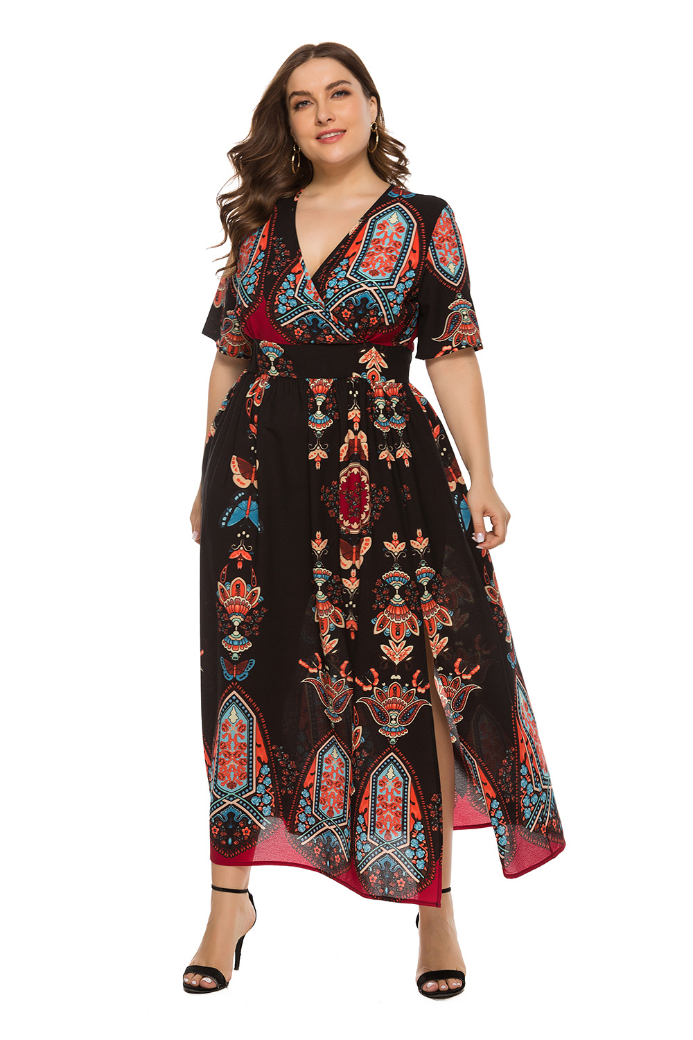 V-Neck Dress Side View