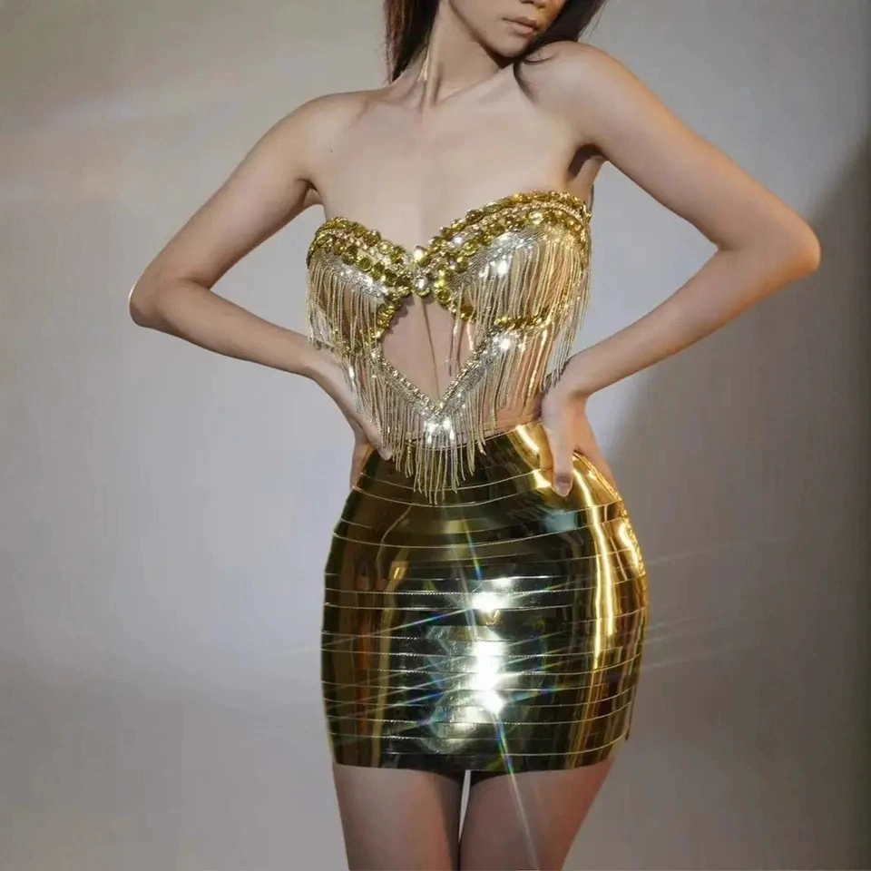 Европейские и американские стразы Cybo Punko платье в стиле сексуальный ночной клуб