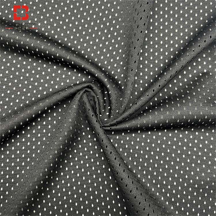 厂家现货低弹洞洞布服装网布背心透气运动服速干网眼布