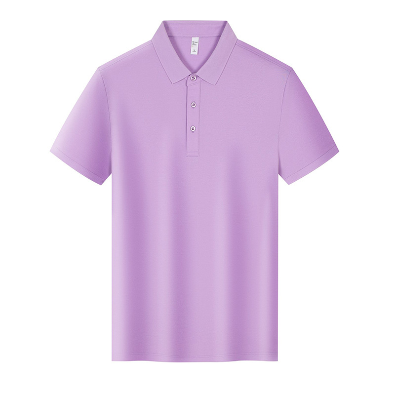 220g 40 algodón de perla de manga corta Polo impresa LOGO ropa de oficina ropa de trabajo ropa de trabajo impresa bordada