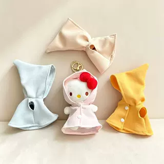 公仔玩偶挂件连帽斗篷外衣百搭纯色娃服棉花娃娃换装装饰配件现货