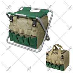 Outdoor dual-purpose garden tool foldable chair portable small stool camp chair little bench garden tool bag chair