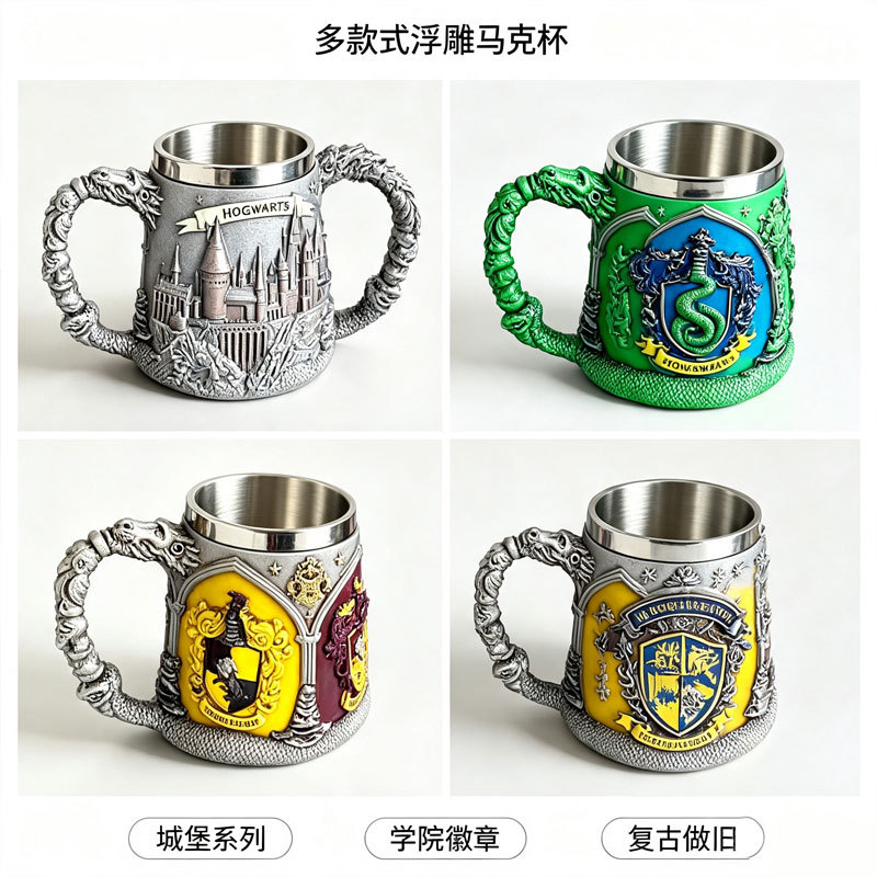 Nueva Taza de Cerveza de Gran Capacidad, Diseño Retro de Dibujos Animados, Taza de Agua de Acero Inoxidable, Taza Creativa de Resina image 5