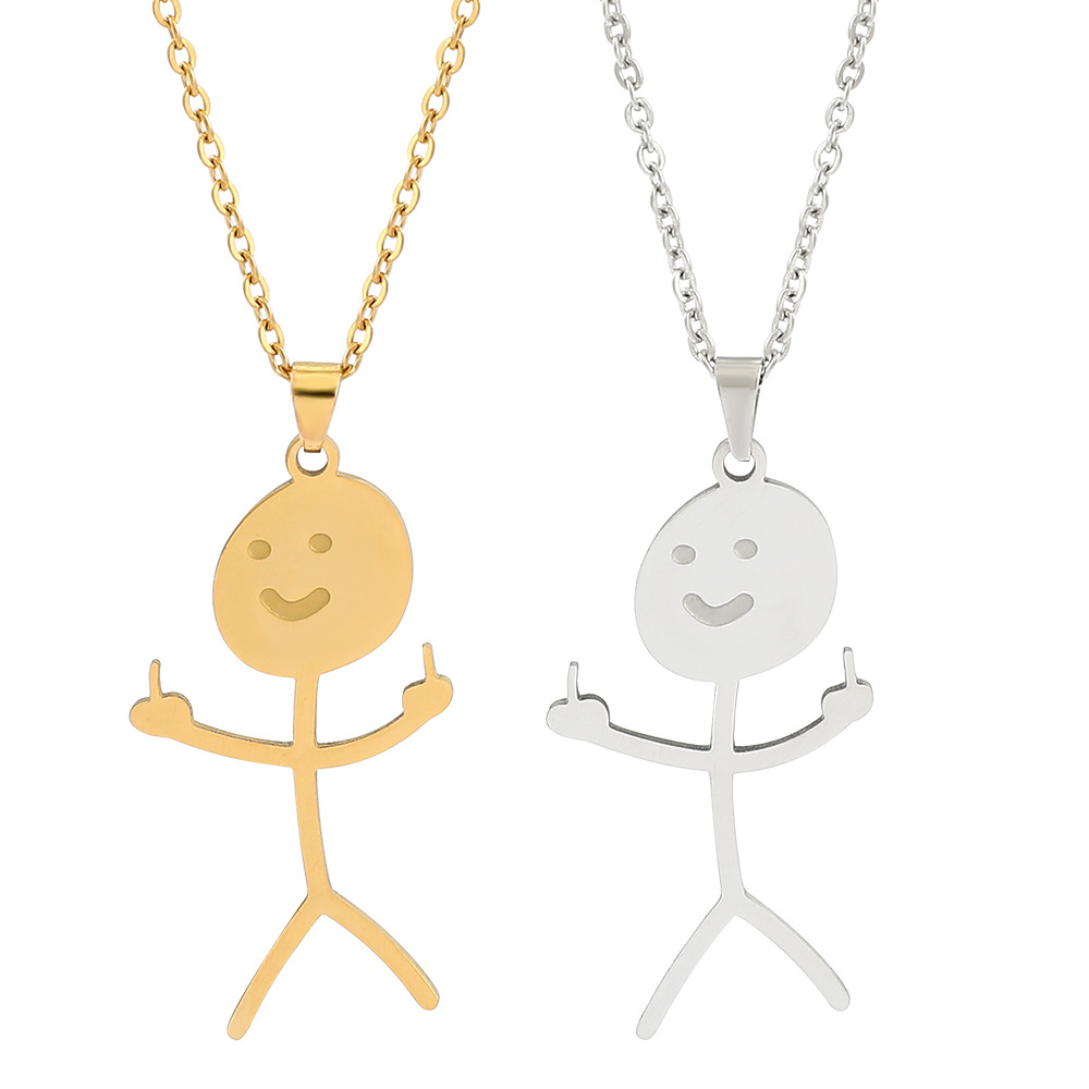 Fashion Cartoon Character Stainless Steel Plating Pendant Necklace 1 Piece