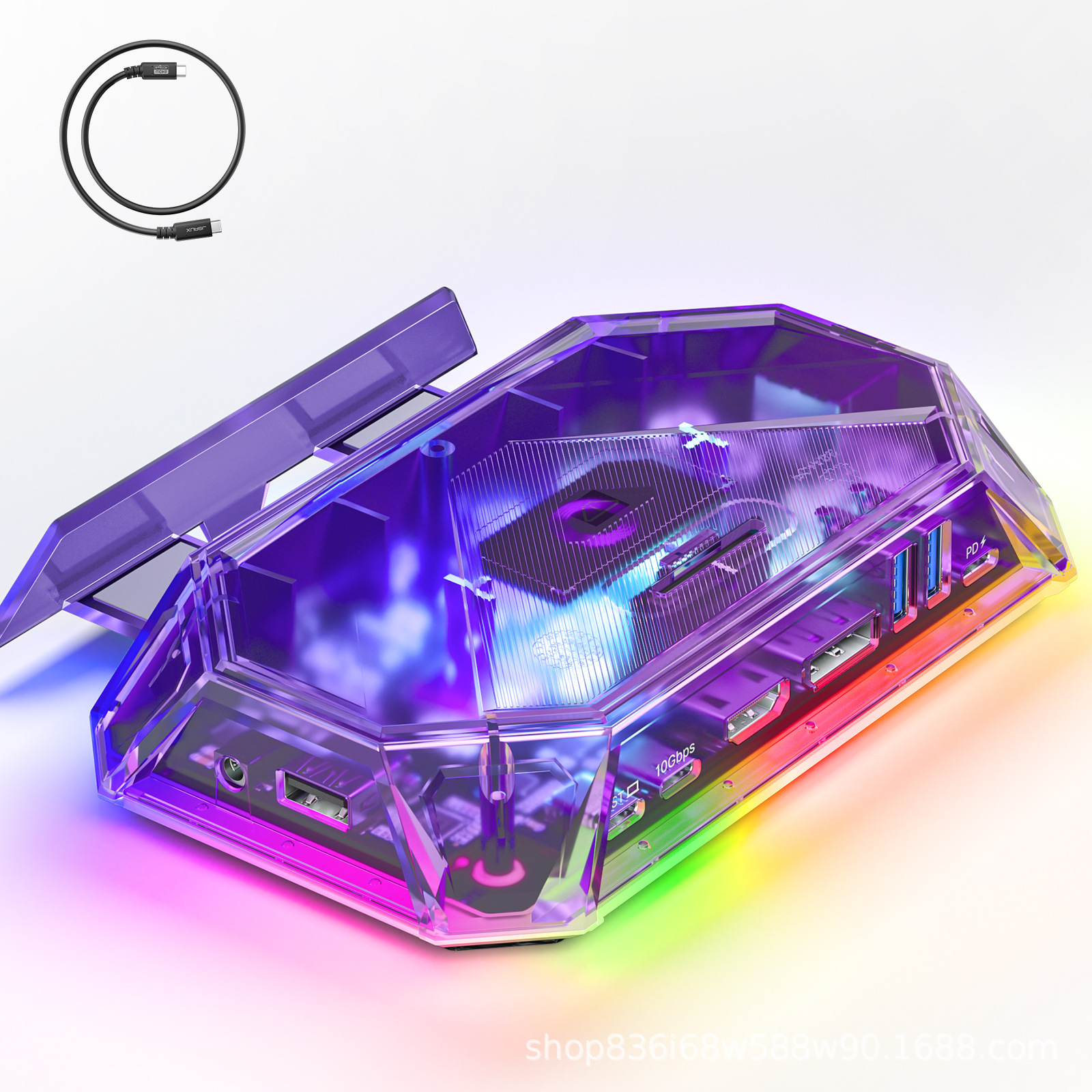 JSAUX Game Handheld Computer Expansion Dock 12-in-1 RGB Expansion Dock