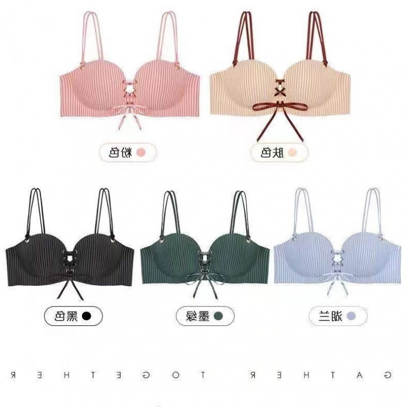 Minimalist striped gathered strap underwear 条纹聚拢绑带内衣